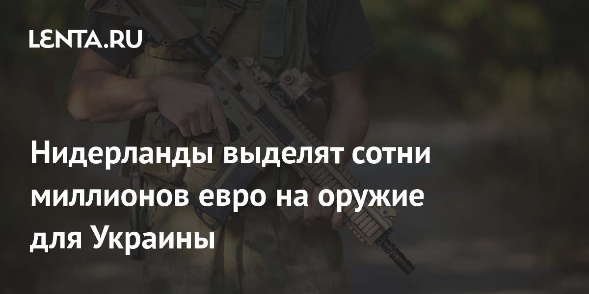 Нидерланды выделят сотни миллионов евро на оружие для Украины