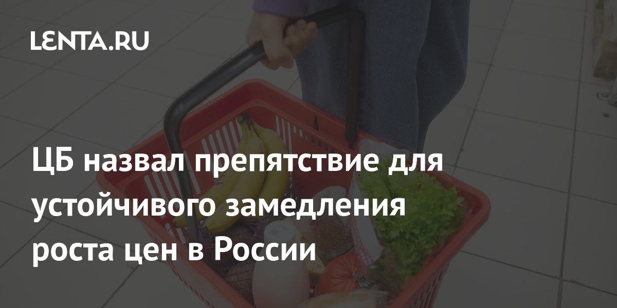 ЦБ назвал препятствие для устойчивого замедления роста цен в России