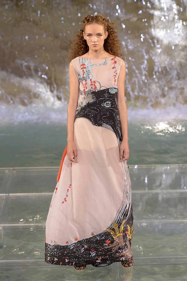 Model on the catwalk