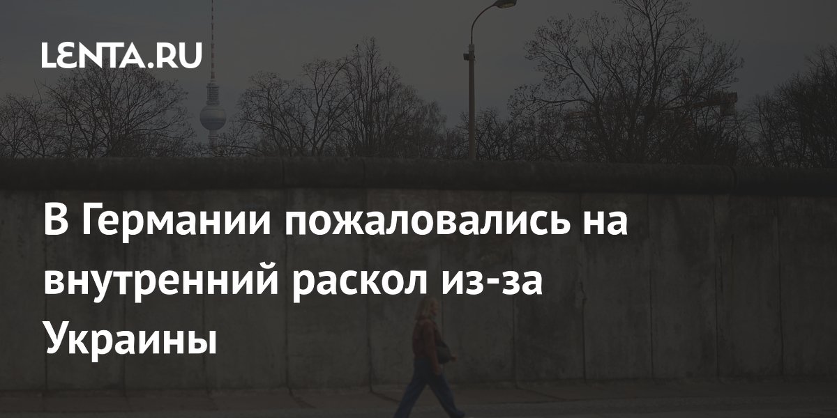 В Германии пожаловались на внутренний раскол из-за Украины