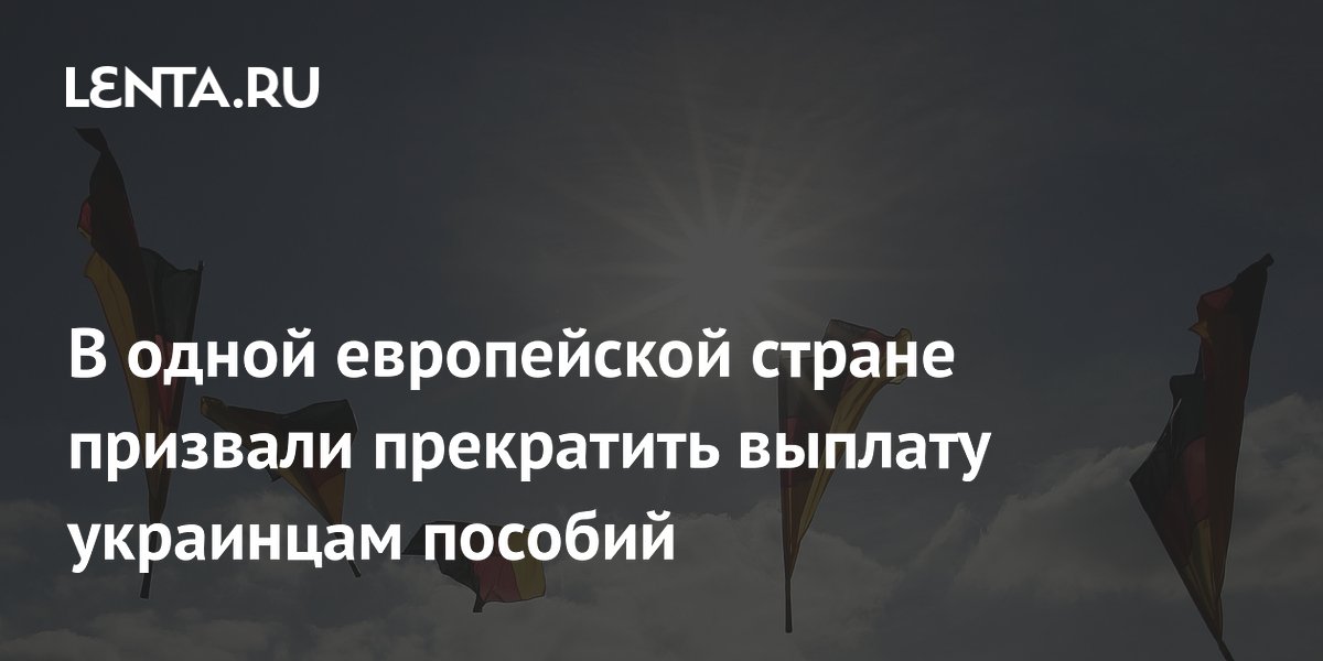 В одной европейской стране призвали прекратить выплату украинцам пособий