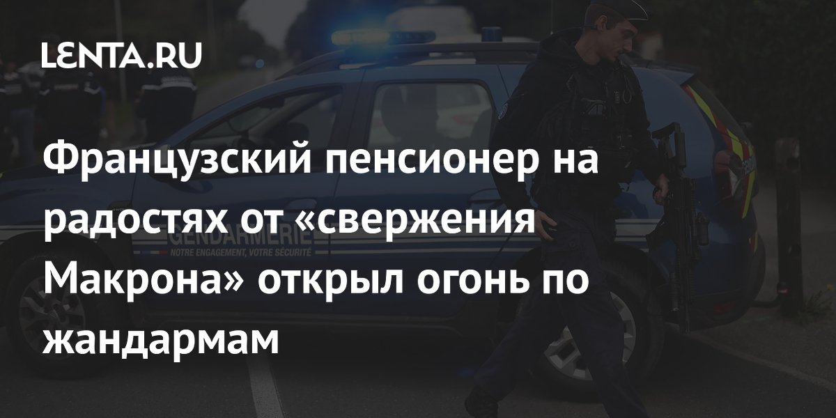 Французский пенсионер на радостях от «свержения Макрона» открыл огонь по жандармам
