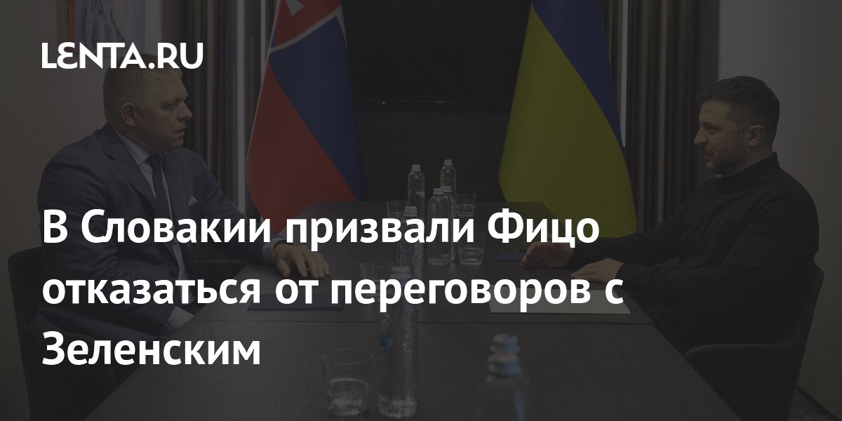 В Словакии призвали Фицо отказаться от переговоров с Зеленским
