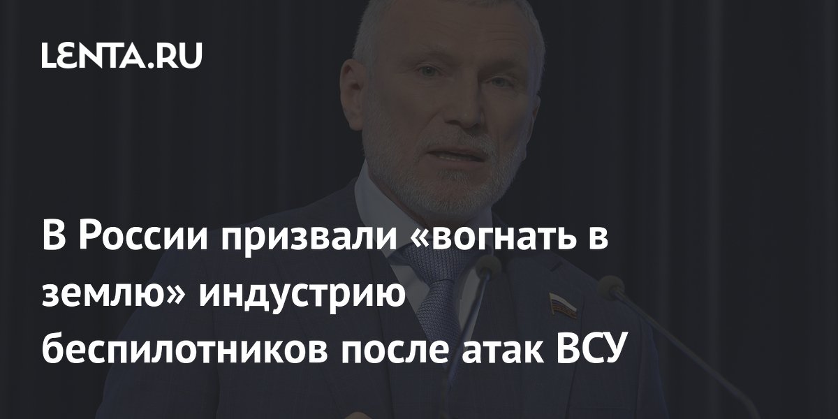 В России призвали «вогнать в землю» индустрию беспилотников после атак ВСУ