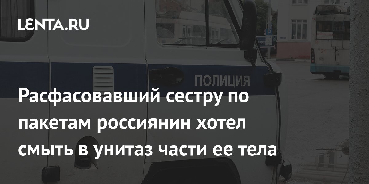 Расфасовавший сестру по пакетам россиянин хотел смыть в унитаз части ее тела