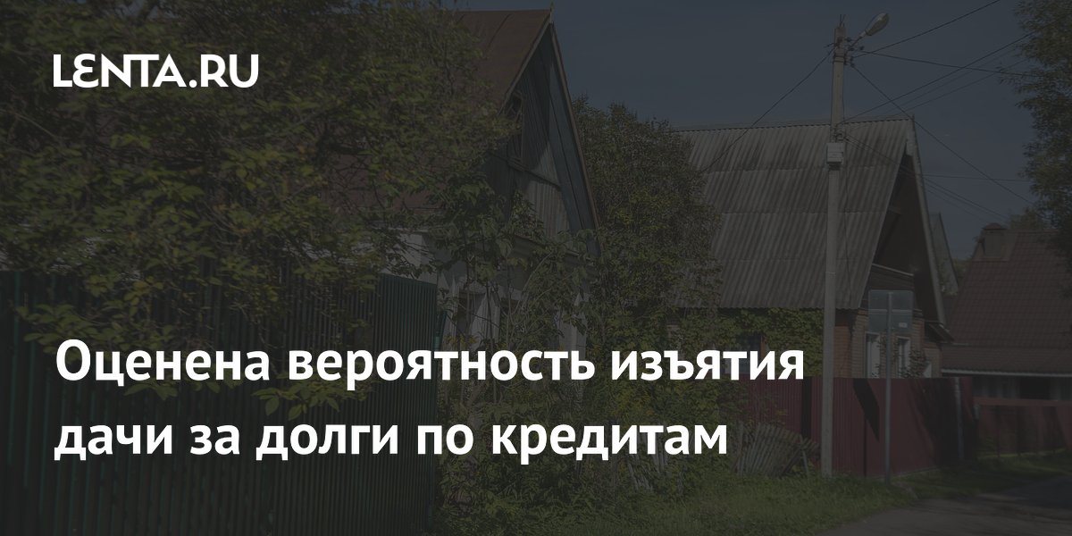 Оценена вероятность изъятия дачи за долги по кредитам