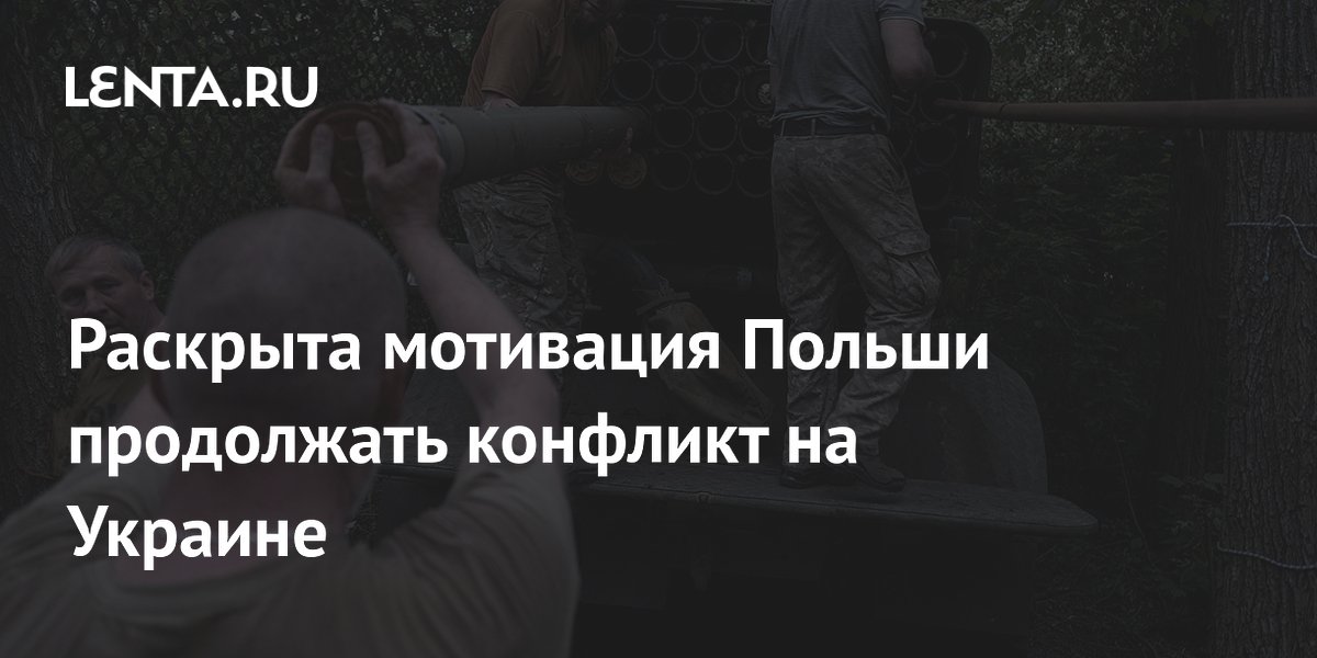 Раскрыта мотивация Польши продолжать конфликт на Украине