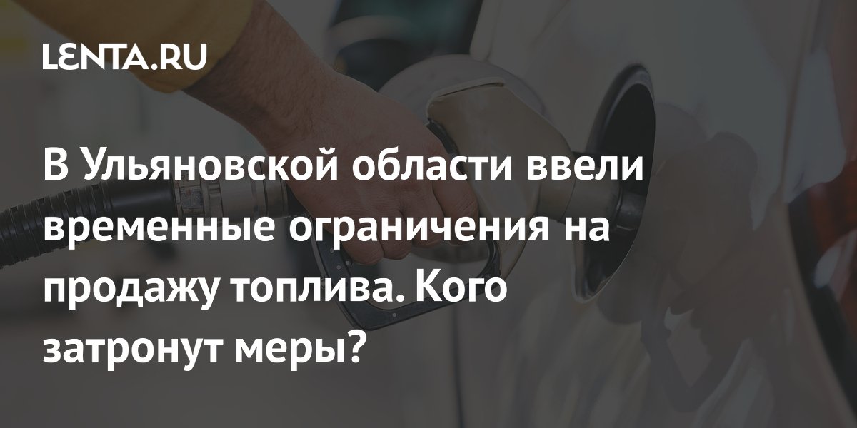 В Ульяновской области ввели временные ограничения на продажу топлива. Кого затронут меры?