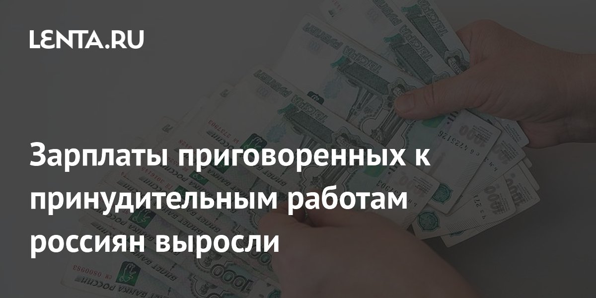 Зарплаты приговоренных к принудительным работам россиян выросли
