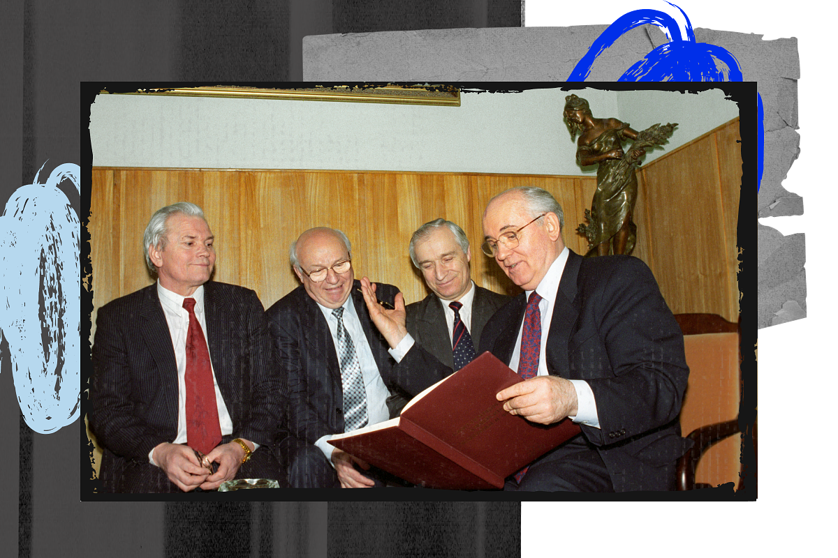 Михаил Горбачев на встрече с избирателями в Санкт-Петербурге, 1996 год 