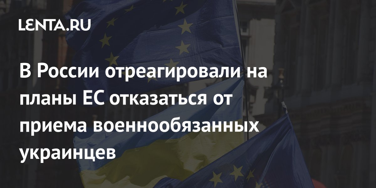 В России отреагировали на планы ЕС отказаться от приема военнообязанных украинцев