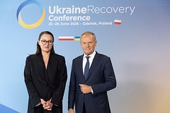 Премьер-министр Украины Юлия Свириденко и премьер-министр Польши Дональд Туск