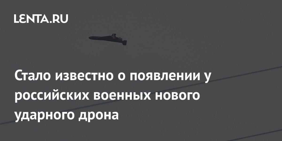 Стало известно о появлении у российских военных нового ударного дрона