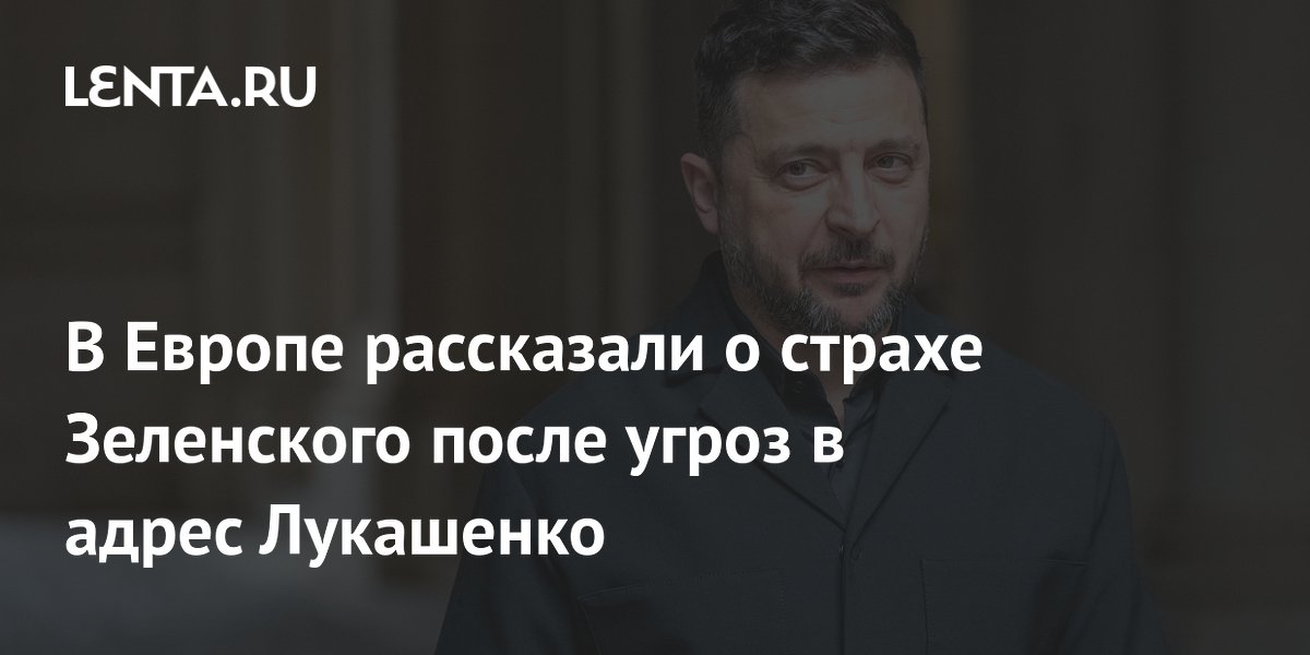 В Европе рассказали о страхе Зеленского после угроз в адрес Лукашенко