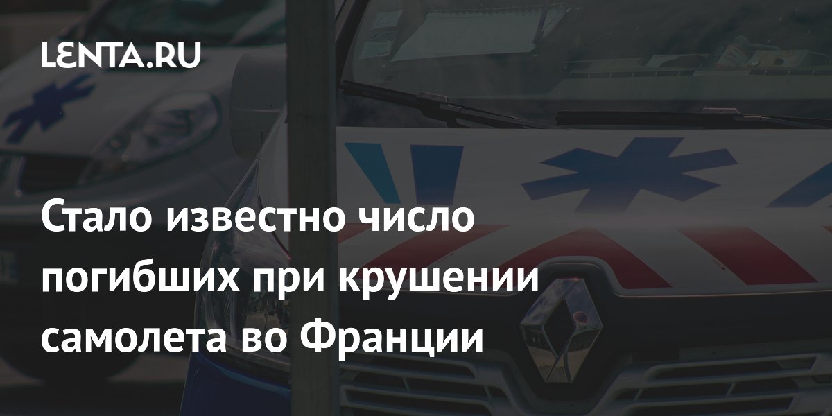 Стало известно число погибших при крушении самолета во Франции