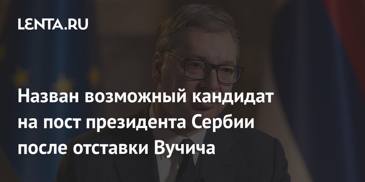 Назван возможный кандидат на пост президента Сербии после отставки Вучича