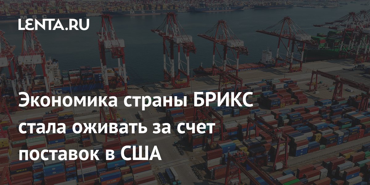 Экономика страны БРИКС стала оживать за счет поставок в США