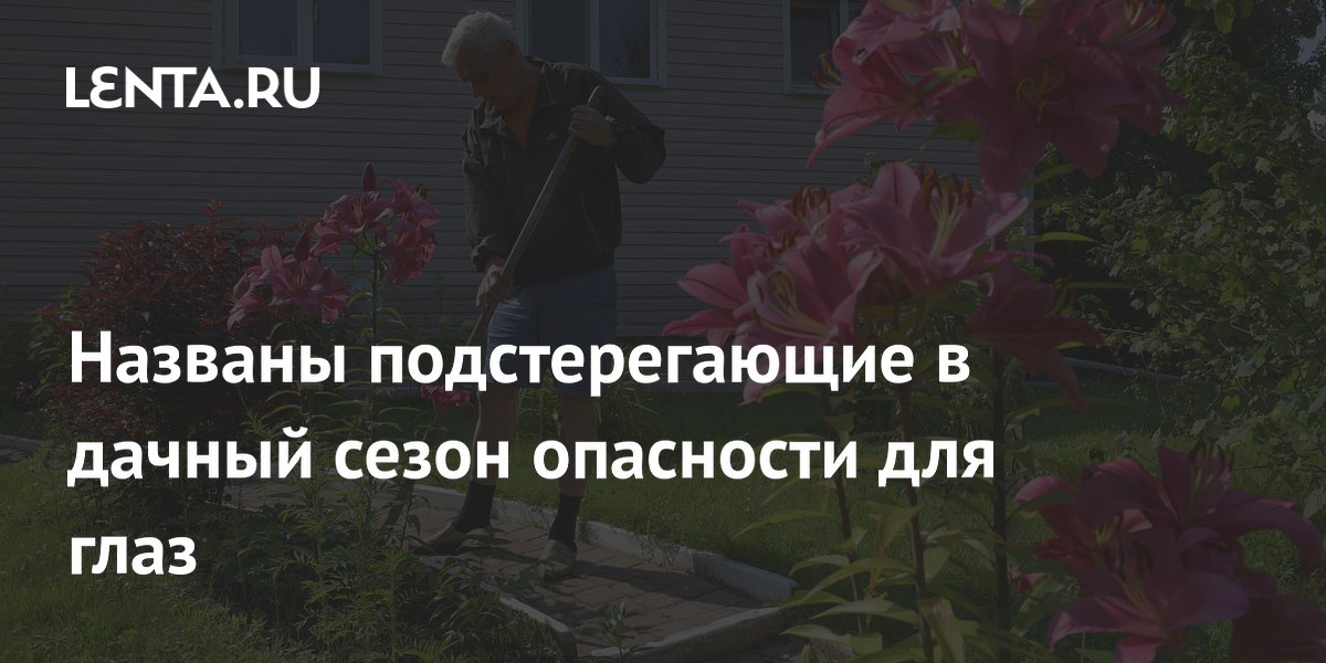 Названы подстерегающие в дачный сезон опасности для глаз