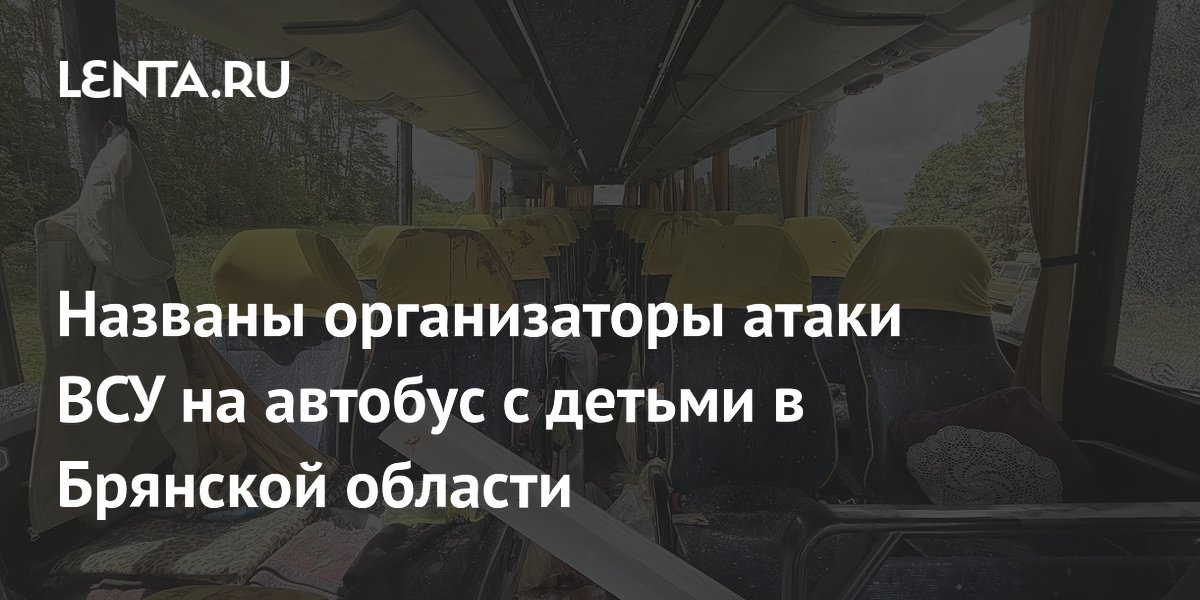 Названы организаторы атаки ВСУ на автобус с детьми в Брянской области