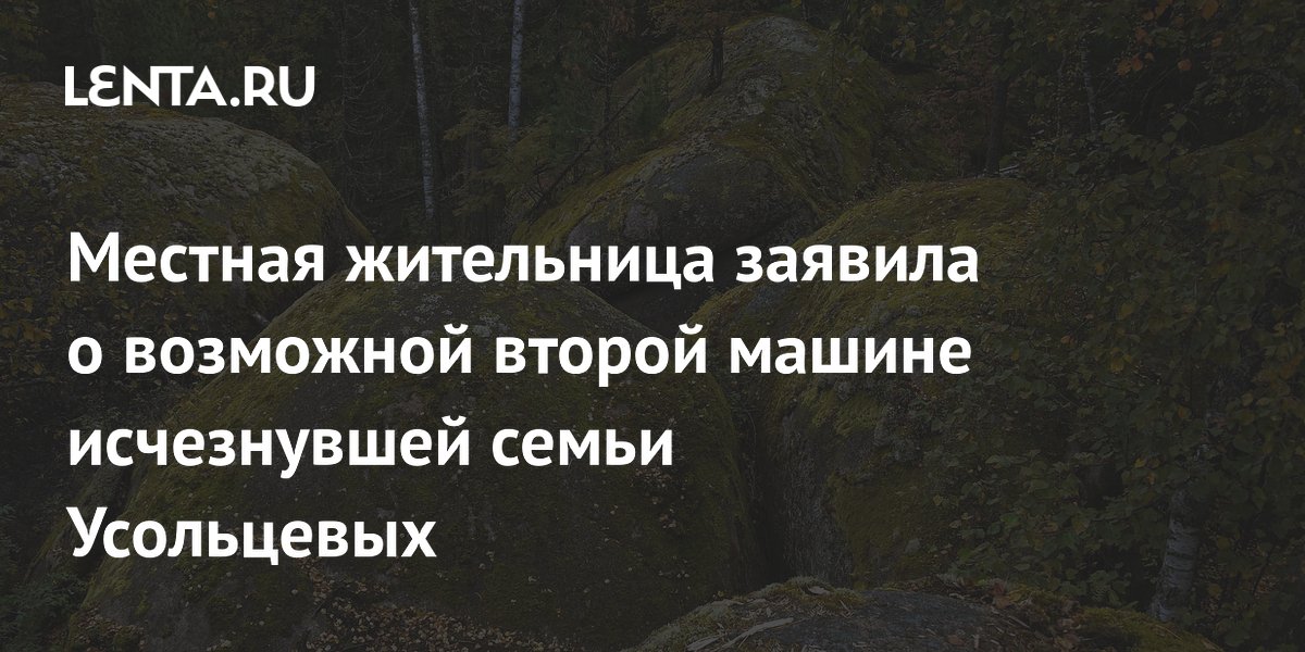 Местная жительница заявила о возможной второй машине исчезнувшей семьи Усольцевых