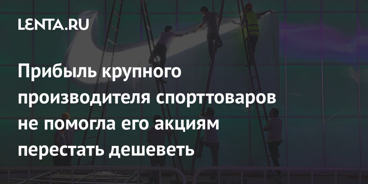 Прибыль крупного производителя спорттоваров не помогла его акциям перестать дешеветь