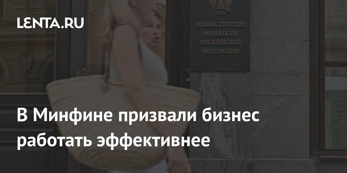 В Минфине призвали бизнес работать эффективнее