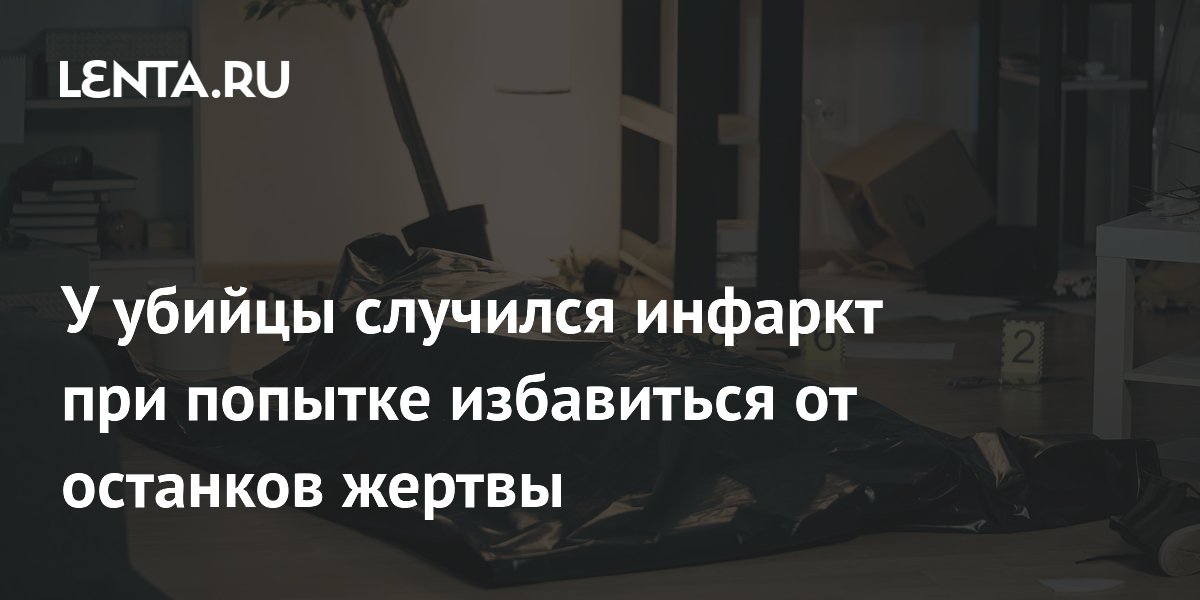 У убийцы случился инфаркт при попытке избавиться от останков жертвы