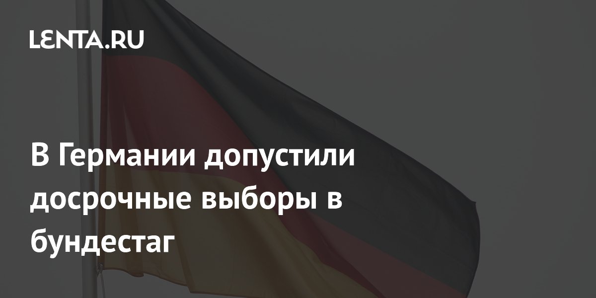 В Германии допустили досрочные выборы в бундестаг