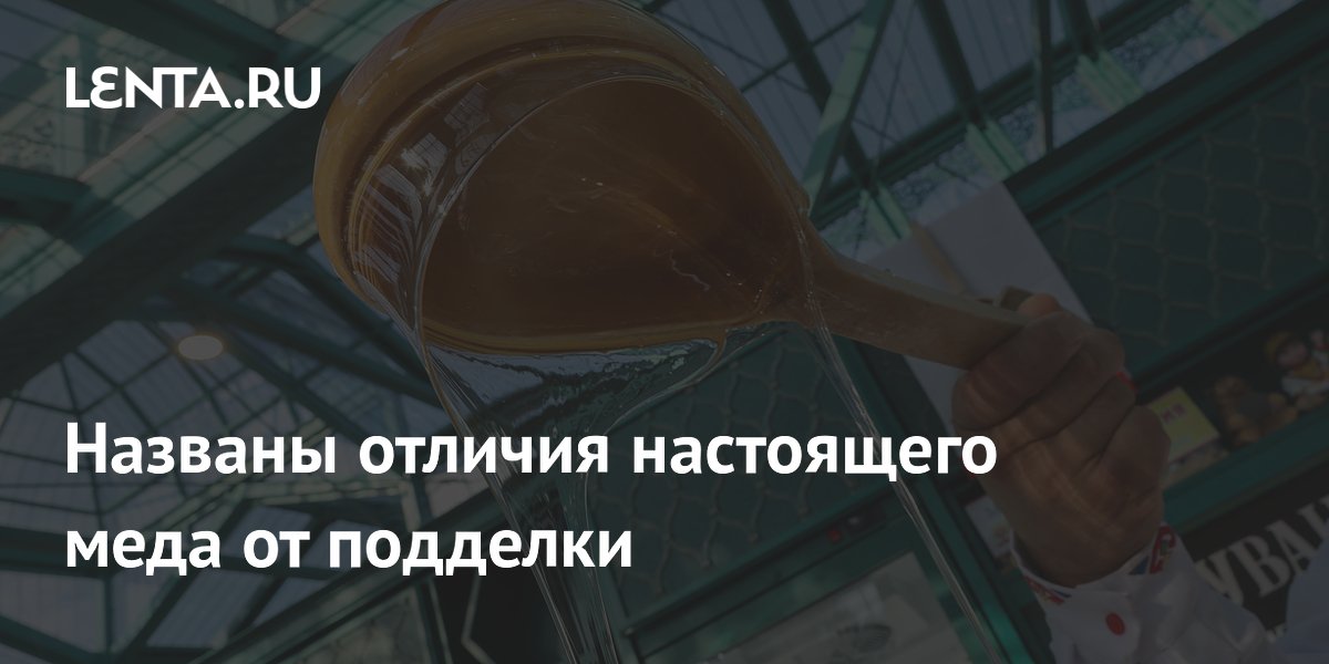 Названы отличия настоящего меда от подделки