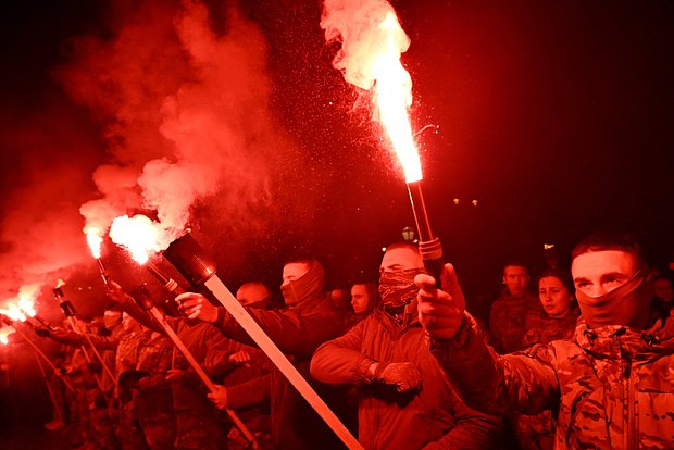 Празднование дня рождения С.Бандеры во Львове