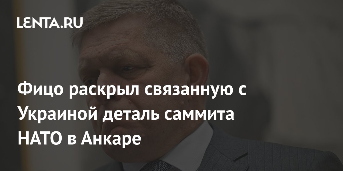 Фицо раскрыл связанную с Украиной деталь саммита НАТО в Анкаре