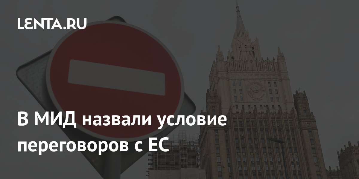 В МИД назвали условие переговоров с ЕС