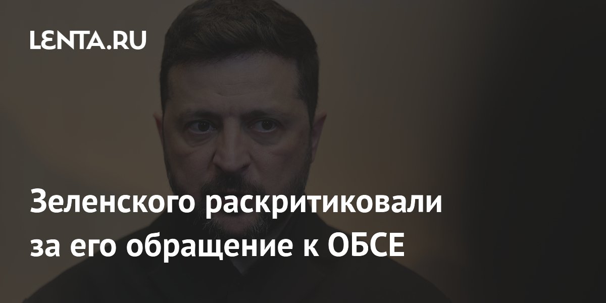 Зеленского раскритиковали за его обращение к ОБСЕ