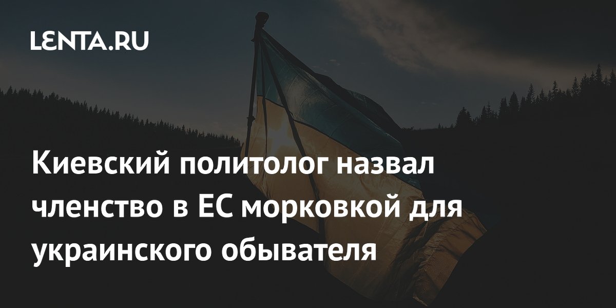 Киевский политолог назвал членство в ЕС морковкой для украинского обывателя