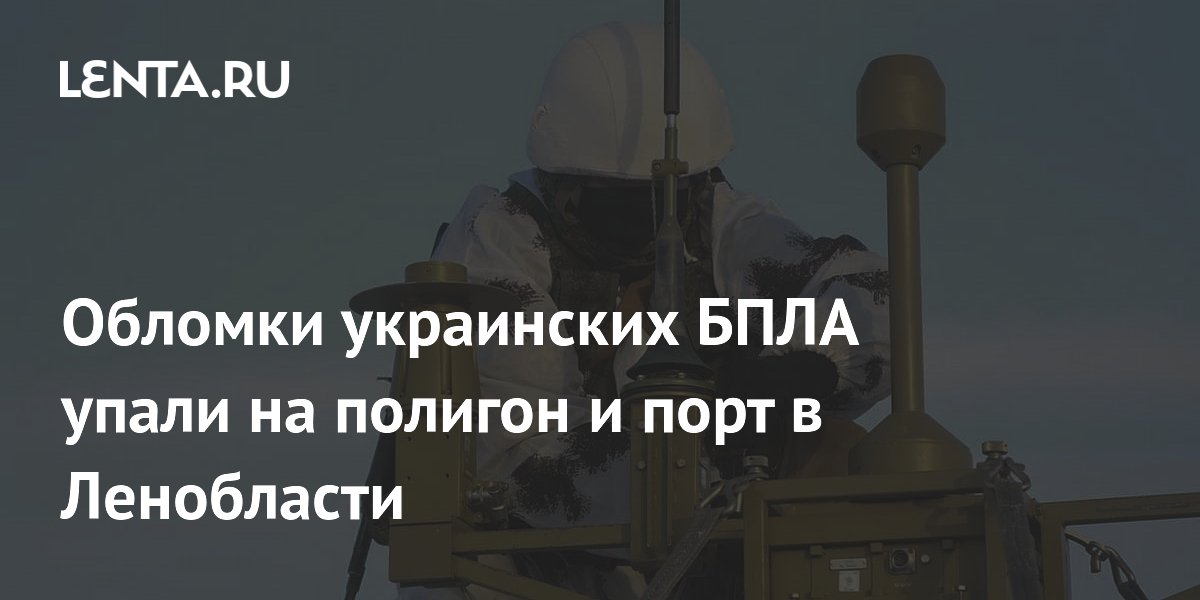 Обломки украинских БПЛА упали на полигон и порт в Ленобласти