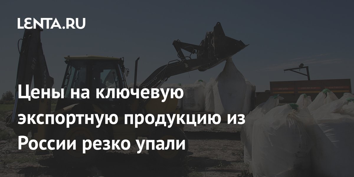 Цены на ключевую экспортную продукцию из России резко упали