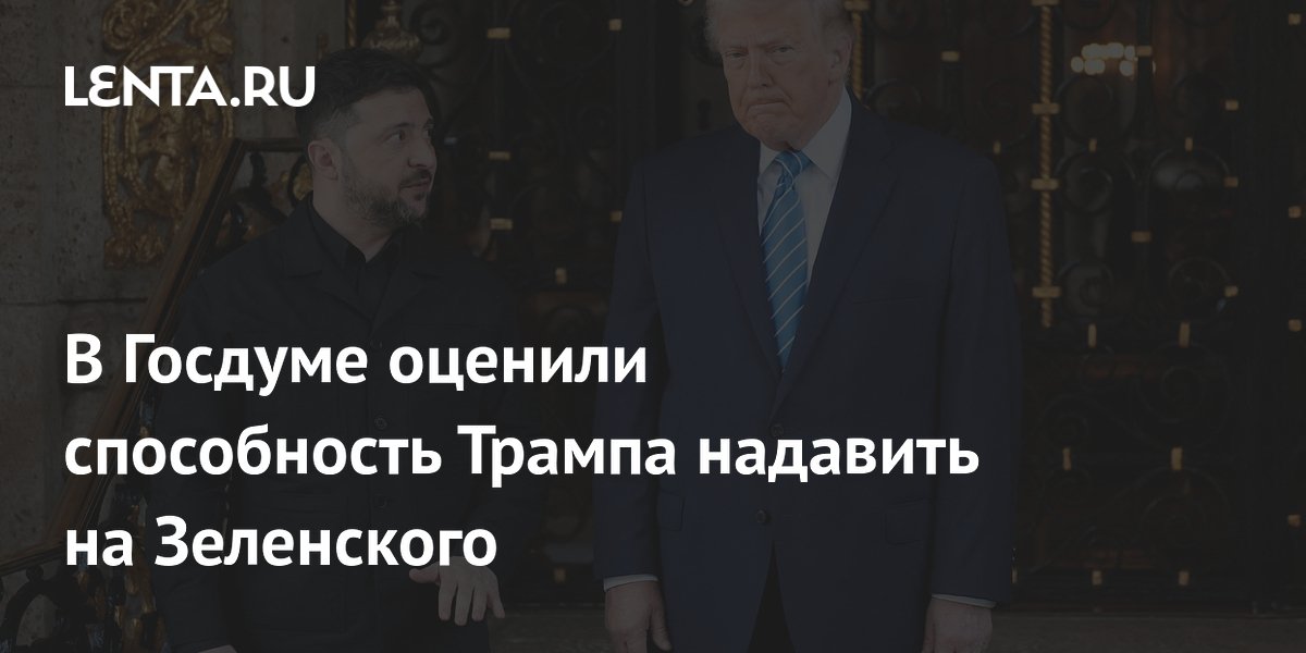 В Госдуме оценили способность Трампа надавить на Зеленского