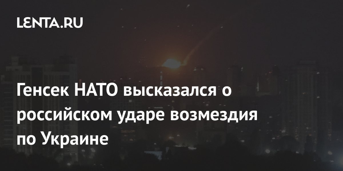 Генсек НАТО высказался о российском ударе возмездия по Украине