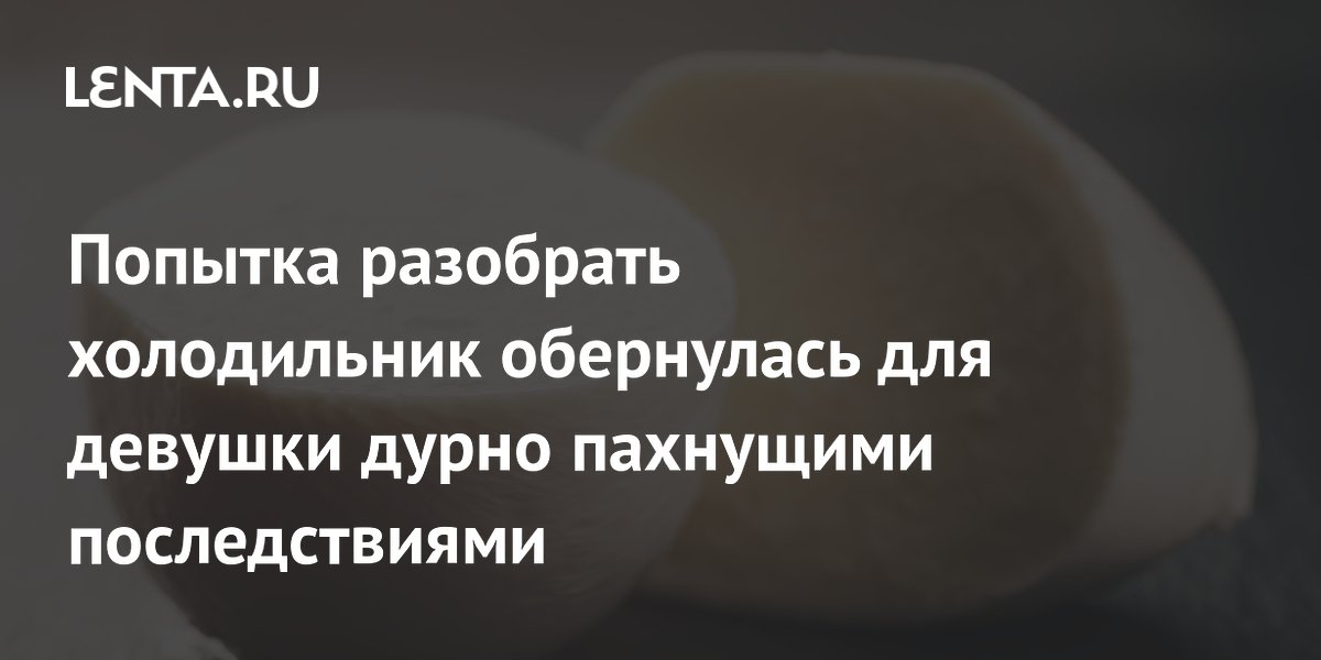 Попытка разобрать холодильник обернулась для девушки дурно пахнущими последствиями