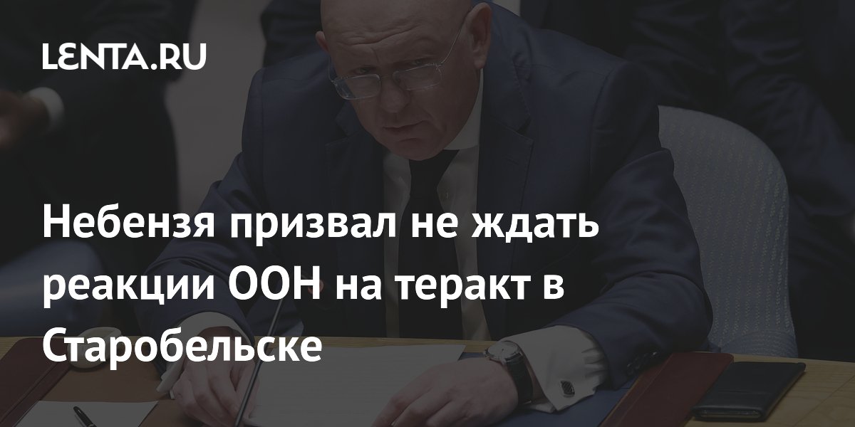 Небензя призвал не ждать реакции ООН на теракт в Старобельске