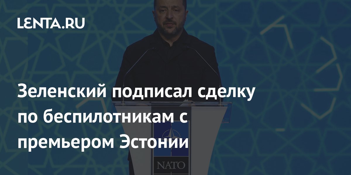 Зеленский подписал сделку по беспилотникам с премьером Эстонии