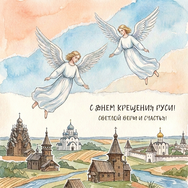 Открытка с Днем Крещения Руси

