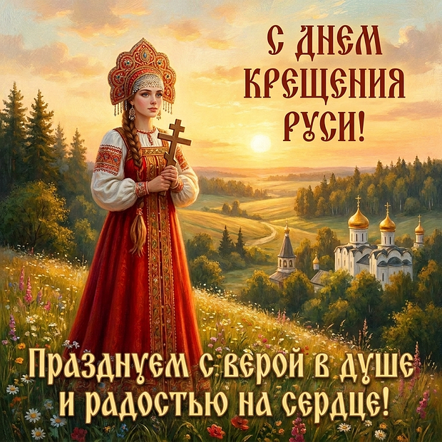 Картинка с Днем Крещения Руси
