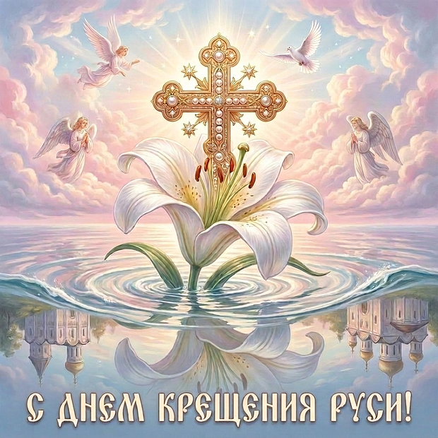Красивая картинка с Днем Крещения Руси
