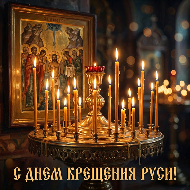 Скачать бесплатно картинку с Днем Крещения Руси
