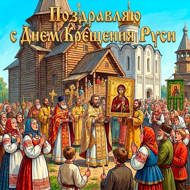 Картинка с Днем Крещения Руси
