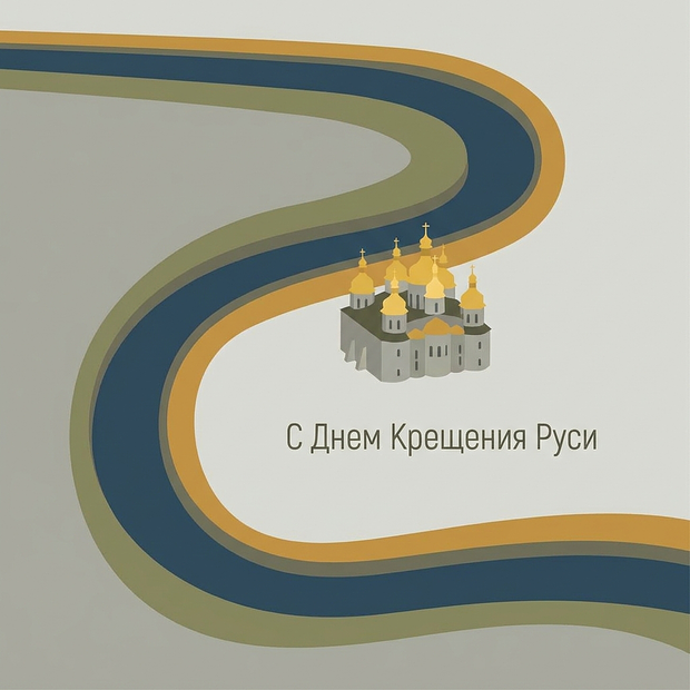 Красивая открытка с Днем Крещения Руси
