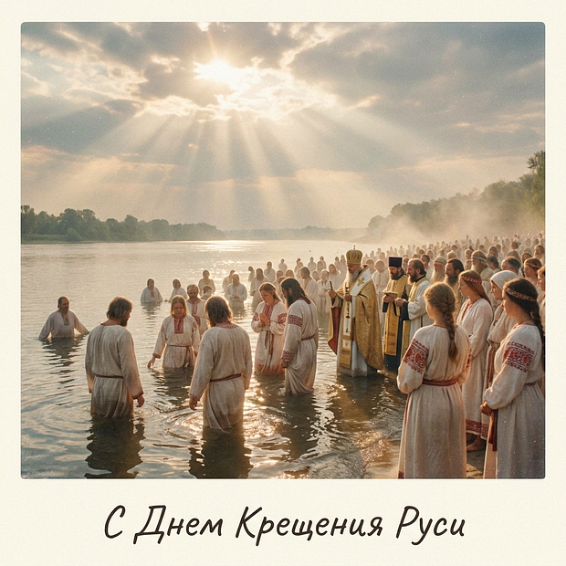 Скачать бесплатно открытку с Днем Крещения Руси
