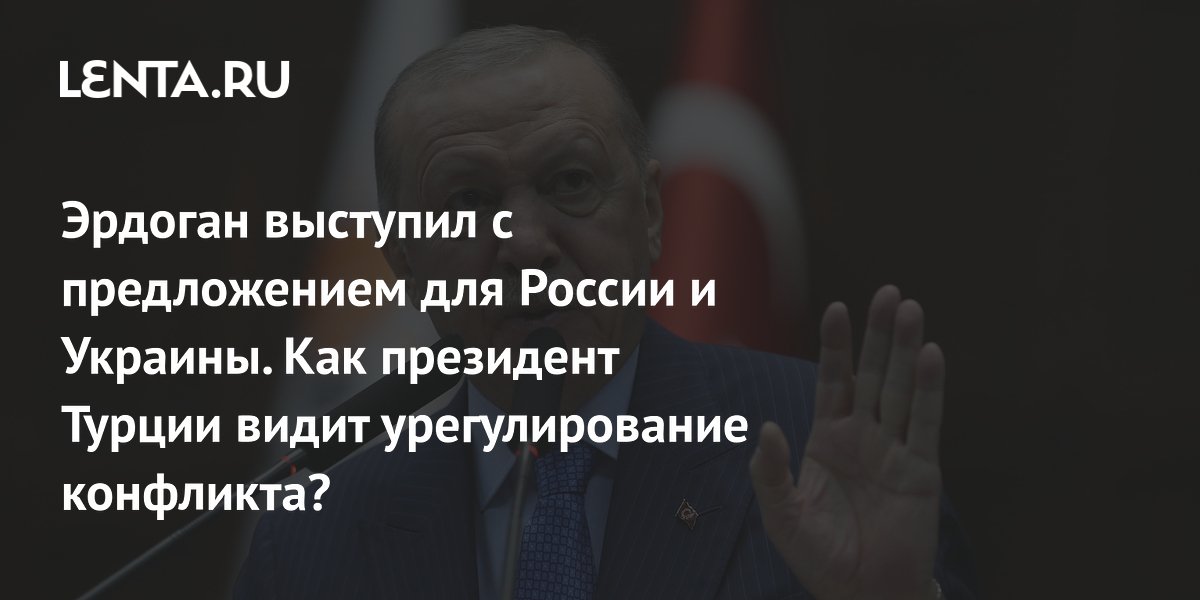 Эрдоган выступил с предложением для России и Украины. Как президент Турции видит урегулирование конфликта?