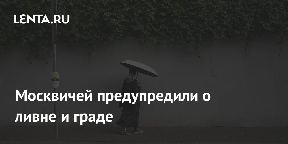 Москвичей предупредили о ливне и граде